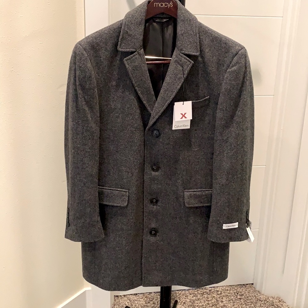 Calvin Klein men Coats Black/white colors